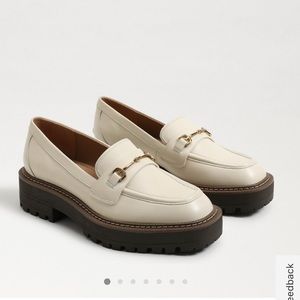 Sam Edelman LAURS LUG SOLE LOAFER size 6.5 Modern Ivory